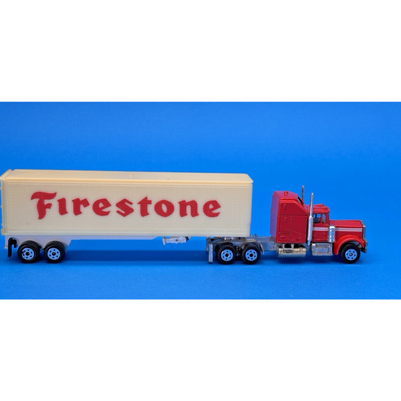 Vintage 82 Road Champs Kentworth HO 1/87 Diecast FIRESTONE Semi Truck Trailer - Picture 14 of 16